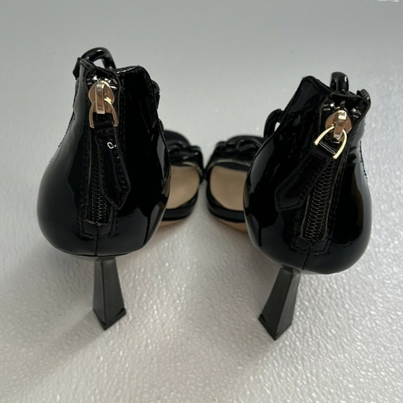 Antonio Melani Carolitta Ankle Chain Patent Leather Dress Sandals - Picture 4 of 6